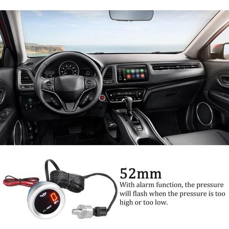 Compteur LCD Zoternen 52 mm modifié pour voiture avec fonction alarme 9-35 V (1/3)