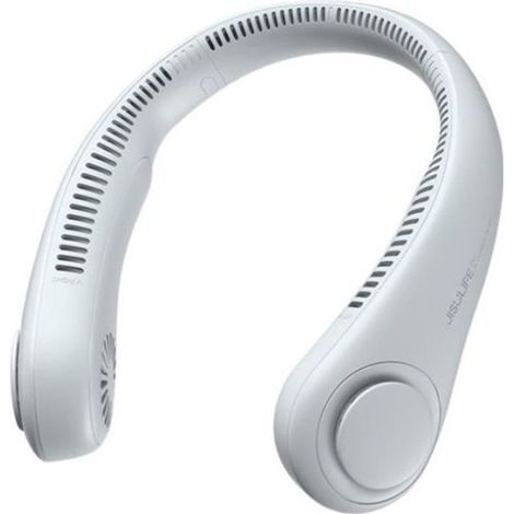 Ventilateur de cou sans pales rechargeable par USB 4000 mAh, silencieux, pour le sport en extérieur et la maison - Gris (1/4)