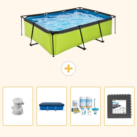 Exit-toys Piscine Exit Rectangulaire - 220x150x65 cm - 5-pièces SCB3 (1/5)