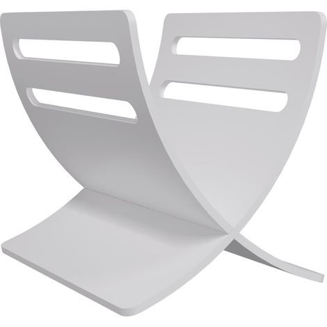 vidaXL Wooden Magazine Rack Floor Standing White