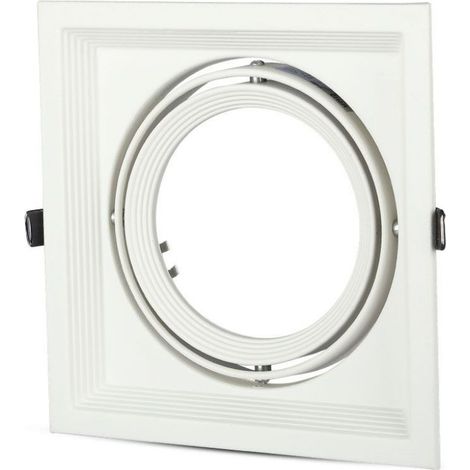 Puerta de aluminio empotrada simple V-TAC AR111, color blanco