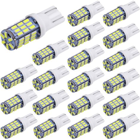 20Pcs Super Bright RV Trailer T10 921 194 42-SMD 12V Car Backup Reverse LED Lights Bulbs Light Width Lamp Xenon White (1/5)