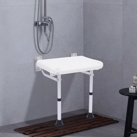 Folding Seat Bath Chair Shower Stool, Maximum Load Capacity: 100kg, Wall Mounted Shower Seat For Elderly, pregnant women, and people with disabilities