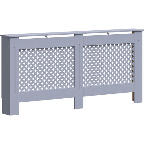 Cache-radiateur anthracite 172x19x81,5 cm MDF