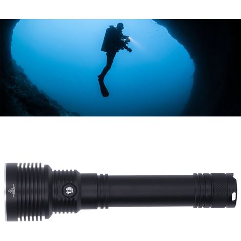 LED-Taucherlampe, Hochleistungs-Taucherlampe, 6 Beleuchtungsmodi, wasserdicht, Taucherlampe aus Aluminiumlegierung speziell für die Unterwasserfotografie. (1/5)