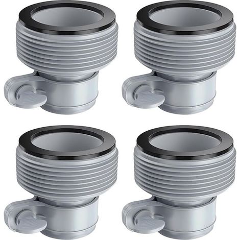 Raccord Piscine, Lot de 4 Adaptateur Tuyau Piscine, Raccord Pompe Piscine, Adaptateur de Tuyau de Piscine avec Filetage, Adaptateur de Conversion de Tuyau B pour Raccords 1,5" (4 PCS) (1/4)