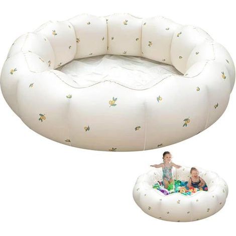 (Olive)Piscine gonflable pour enfant - 90 cm - Petite piscine pour enfants - Piscine ronde pliable - Baignoire gonflable pour balcon (1/5)