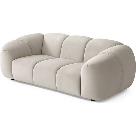 Selsey Millma - Canapé - 180 cm - velours Gris (1/5)