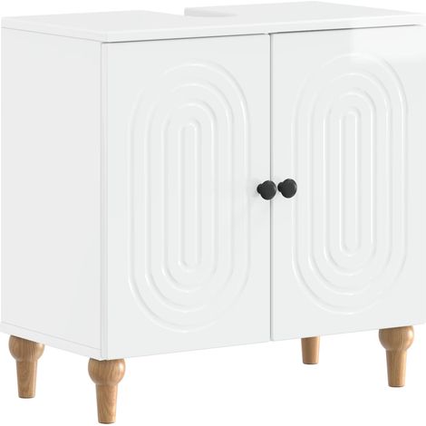 Bathroom Sink Cabinet ALKMAAR High Gloss White vidaXL (1/5)