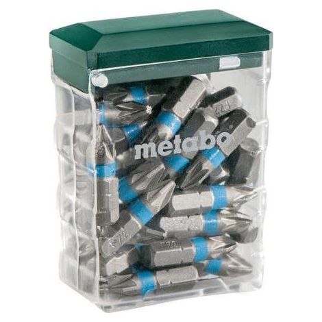 Bitsortiment Gr.PZ2 L.25mm S2-Stahl farbcodiert in Box 25 St. Metabo (1/5)