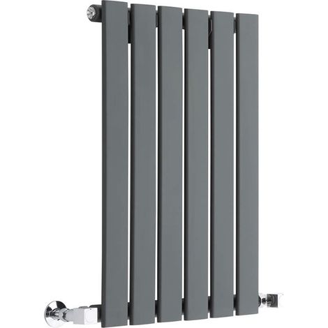 Milano Alpha Anthracite Horizontal Single Flat Panel Radiator - 635mm x 420mm (1/5)