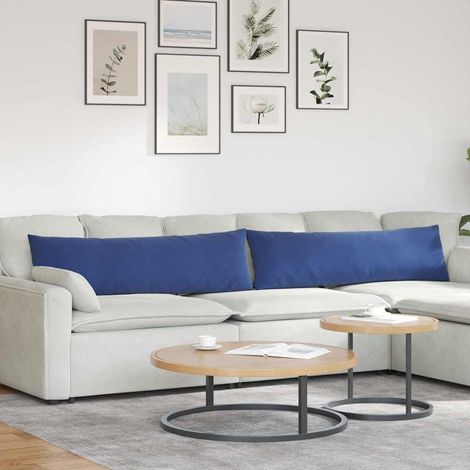 Sofakissen 2 Stück Polizeiblau 145 x 40 cm Cordstoff