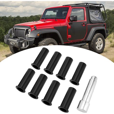 Kit de 8 bagues et doublures d'axes de charnières de porte pour Jeep Wrangler JKU 07-18 2 portes (1/5)