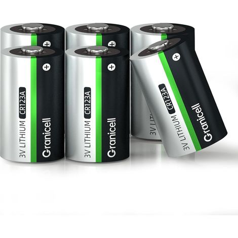 Lot de 6 Piles CR123A 3V Lithium, 1500 mAh - pour Appareils Photo Numériques, Systèmes de Sécurité, Alarms sans Fil - Longue Durée de Conservation, Haute Performance (1/5)