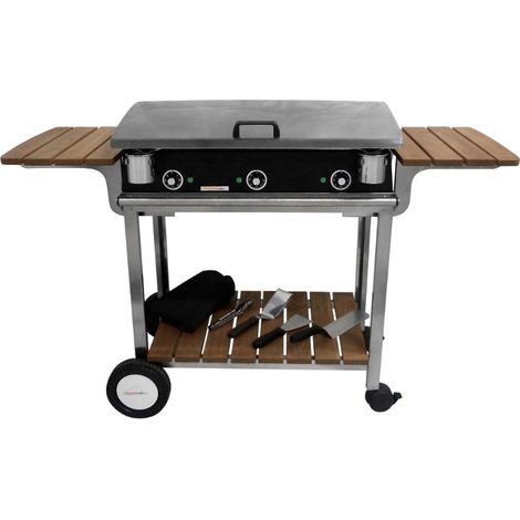 Pack plancha électrique PLANCHAELEC LUX 830 CARBON - CHARIOT ELYSEE 830 (1/4)