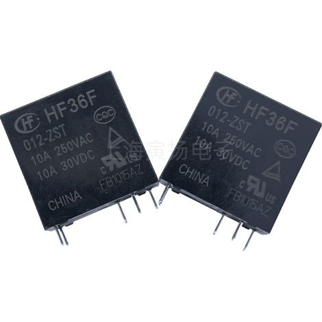 Original Hongfa HF36F/012-ZST 12VDC 10A Medium Power Electromagnetic Signal Conversion Relay Assembly
