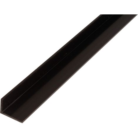 Alberts 471408 Profilo angolare  Plastica, nero  1000 x 25 x 20 mm