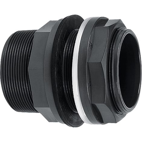 Raccord de réservoir en PVC-U, B 1/2" 16 mm pour 35 mm B 11,5 pour conduite d'irrigation goutte à goutte (1/2)