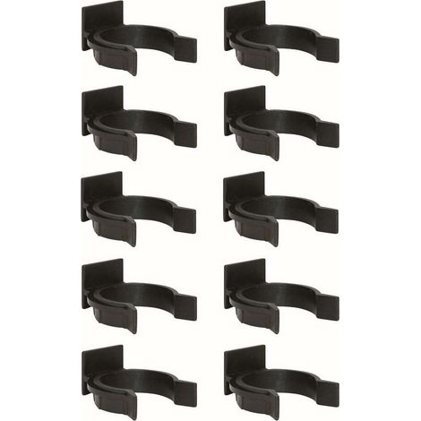 Cyclingcolors – Lot de 10 clips de plinthe à tenon en plastique noir Ø 28mm – Fixation pour meubles cuisine et salle de bain – Montage dans rainure