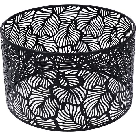 Abat-jour noir noir, style moderne et épuré, pour ampoules E14 et E27.