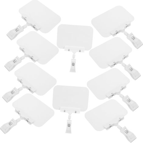 CCYKXA10pièces Support Étiquette De Prix Étanche Lot De Porte-signes Avec Clips Pour Supermarché Affichage Pratique Et Réutilisable Pour Étiquette (1/5)