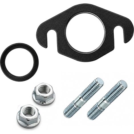 Lot de 6 joints d'échappement avec boulons et écrous M6 pour scooter 2T de 50 cc, compatible avec Aerox, Bw's, MBK Booster, Nitro, Mach-G, Jog-R, Ovetto (1/5)