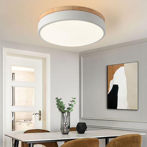 Rund Deckenleuchte LED Deckenlampe Badlampe Modern Schlicht Lampe Dünn für Wohnzimmer Badezimmer Schlafzimmer Küche Balkon Keller Büro