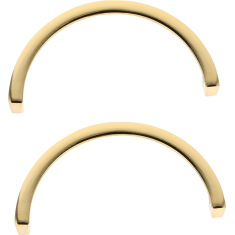 Poignée semi-circulaire en alliage d'aluminium doré, lot de 2 (1/5)