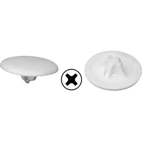 Tapa blanca para tornillos de cabeza avellanada pozidriv, 30 uds.