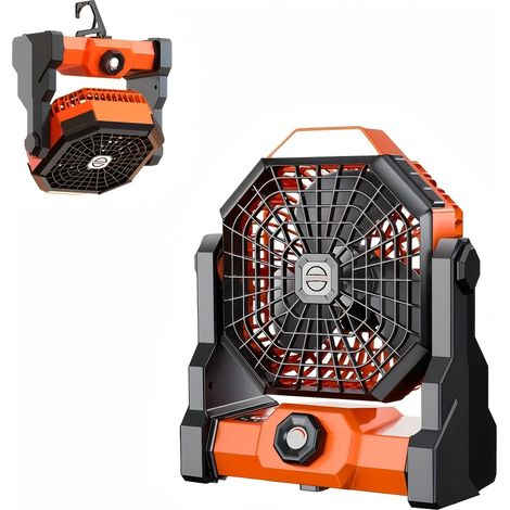 Ventilateur d'extérieur multifonctionnel, ventilateur suspendu portable, lumière LED, ventilateur de camping avec lumière (1/5)