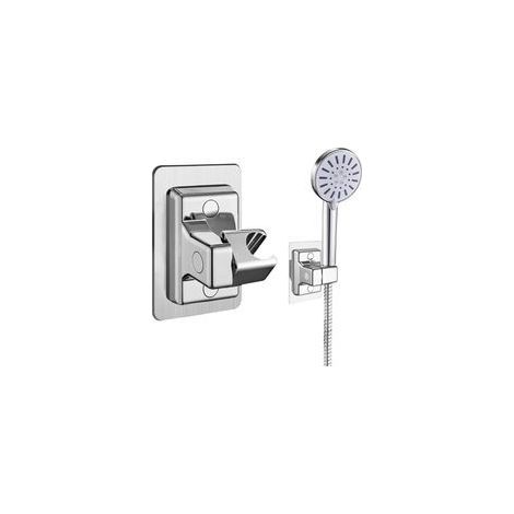 Support de pommeau de douche réglable 360° – Installation sans perçage – Plastique ABS étanche – Compatible surfaces lisses (1/5)