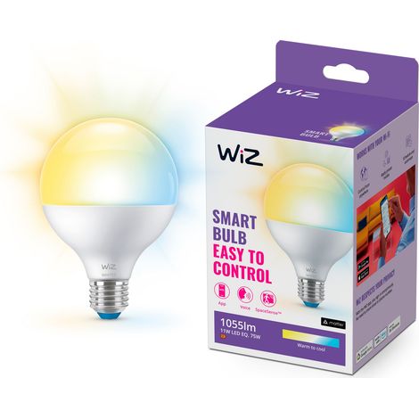 WiZ LED E27 Bombilla Glow (G95) Mate 75W Luz blanca cálida a fría - 1 unidad (1/5)
