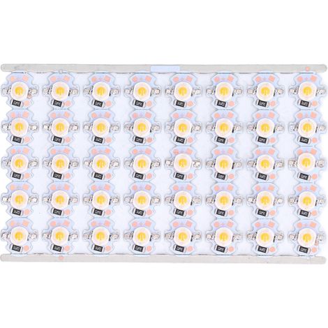 Ampoule à puce LED, haute luminosité, économie d'énergie, perles de lampe avec plaque en aluminium pour phares 1W 12V, lumières d'armoire, lumière jaune (1/5)