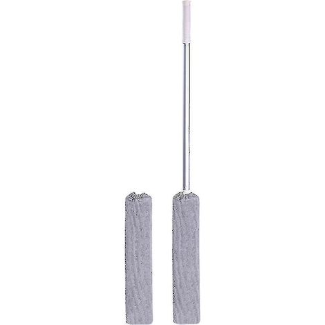 Brosse à poussière de chevet à long manche, balai à franges réutilisable en microfibre, lot de 2 (1/4)