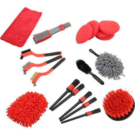 Set mit 6 langen, flexiblen Autoreinigungsbürsten: Reifen, Motor, Leder, Innenraumreinigung, wiederverwendbar (1/5)