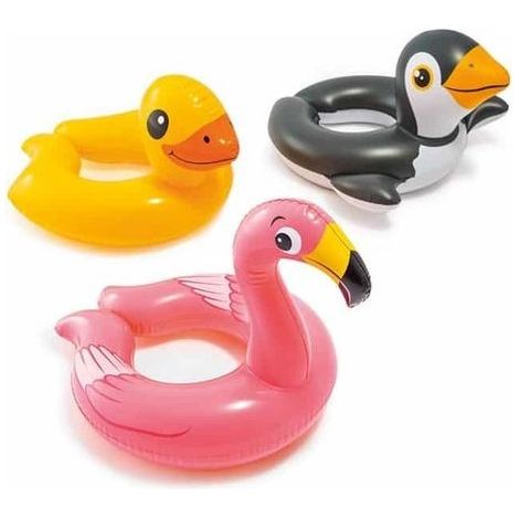 1 Salvagente Animale Simpatici Modello Assortito 15.55X1.59X29.85 cm Intex (1/2)
