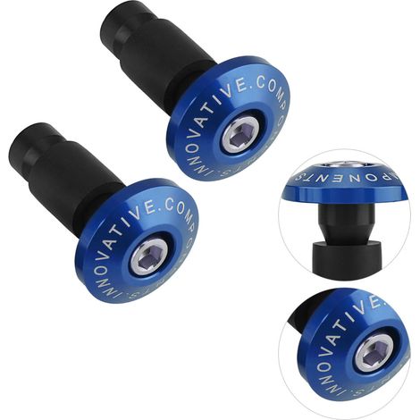 22 mm (7/8 Zoll) Motorrad-Lenkerendkappen, blaue, rutschfeste Schutzkappen für Offroad-Quad-Rennen (1/5)