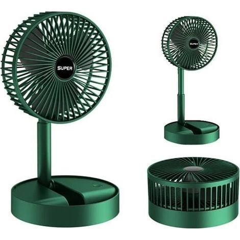Tragbarer, faltbarer Standventilator mit 3 Geschwindigkeitsstufen und integriertem 2000-mAh-Akku (1/4)