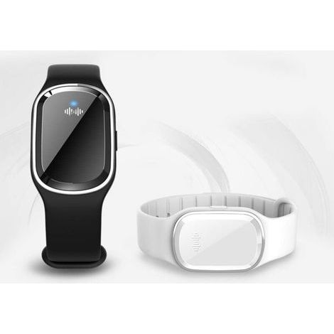 Lot de 2 bracelets anti-moustiques électronique à ultrasons avec câble USB, étanches, idéal en voyage, pour enfants et adultes (1/4)