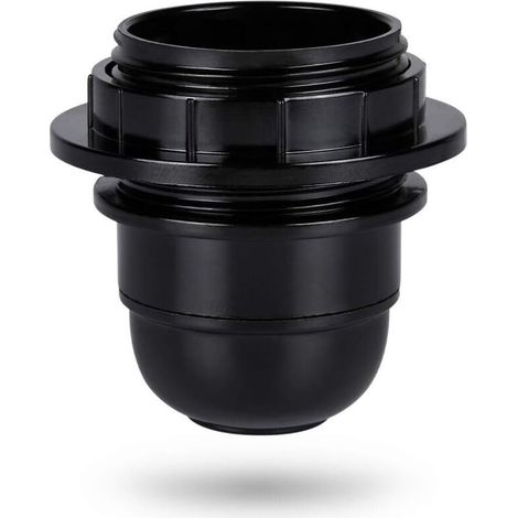 Douille a vis e27 noire - Douille lampe e27 anneau en plastique - Douille ampoule e27 - Support douille ampoule e27 pour plafond et lampe suspendue - e27 douille ampoule [Classe énergétique A++]