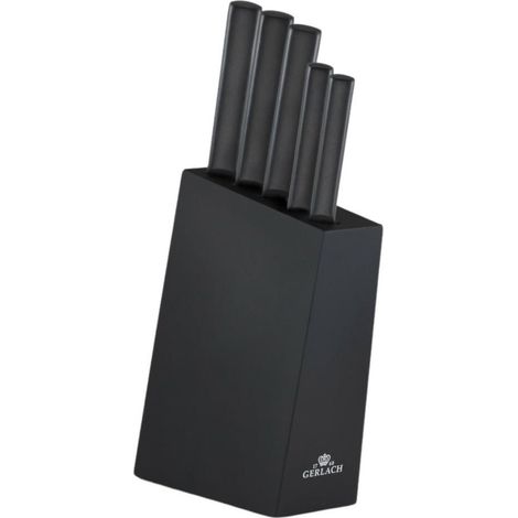 GERLACH.ZESTAW NOŻY W BLOKU  5szt. AMBIENTE BLACK %%%