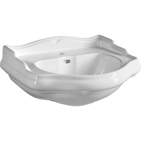 RETRO Ceramic Washbasin 56x46,5cm, blanc (1/5)