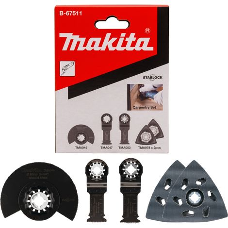 Makita Starlock Multi Tool 5 Piece Carpentry Set Plunge Segment Blade DTM52 (1/4)