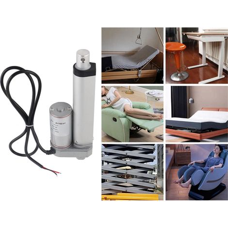 Elektrischer Stellantrieb JS-TGZ-U1 750 N, Metallgetriebe, 100 mm 24 V weißer Stellantriebsmotor, Stellantrieb für Massagesessel, Stellantrieb + Fernbedienung (1/5)