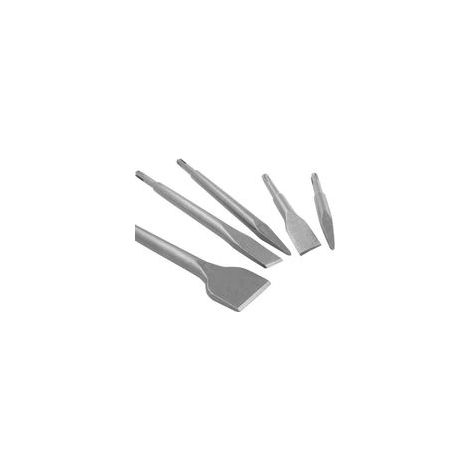 Jeu 5 Burins SDS-Plus Ciseaux à Béton Carrelage Pierre Maçonnerie, 40CR Burin Plat pour Carreleur, pour Perforateur Burineur, Accessoires pour marteau burineur