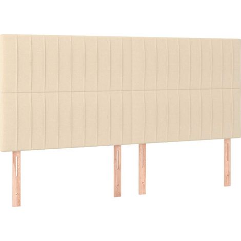 Maison Exclusive - Cabecero de cama de tela color crema 160x5x118 (1/5)