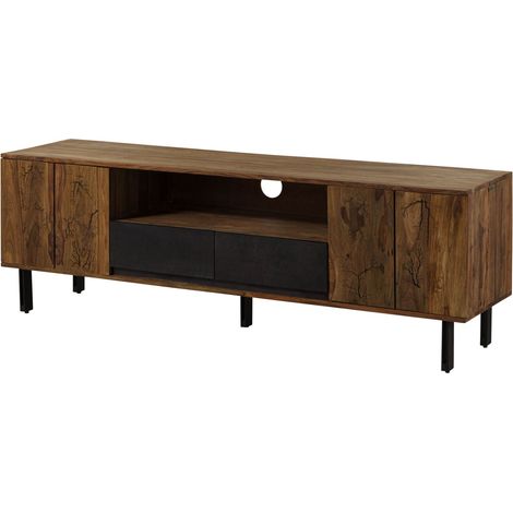 TV-Board Sheesham 185x45x60 natur unbehandelt LICHTENBERG 117