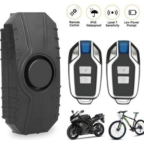 Alarme Antivol Vélo et Trottinette Sans Fil - Marque - Noir (1/4)