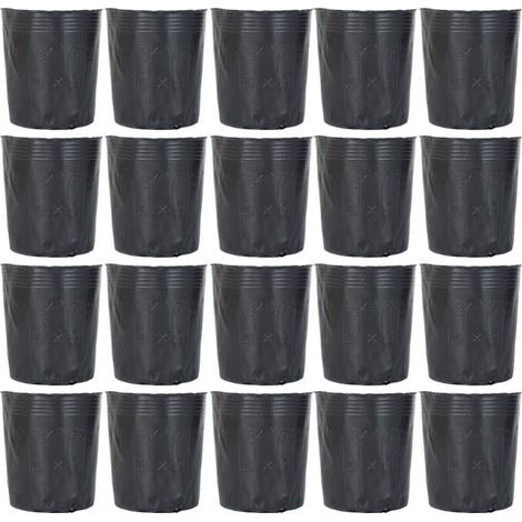 Lot de 100 pots de pépinière en plastique dégradables – 5 tailles 6,5 à 20 cm – Légers et réutilisables – Pour semis et boutures - 100Pcs (1/5)