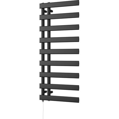 Agar - Black Electric Towel Rail H1156mm x W500mm 500w Standard (1/3)